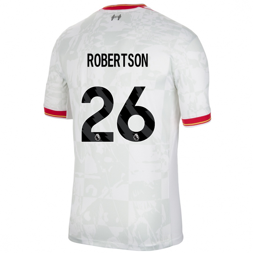 Vaikiškas Andrew Robertson #26 Balta Raudona Juoda Trečias Marškinėliai 2024/25 T-Shirt