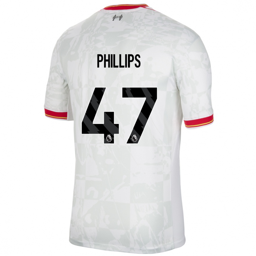 Vaikiškas Nathaniel Phillips #47 Balta Raudona Juoda Trečias Marškinėliai 2024/25 T-Shirt