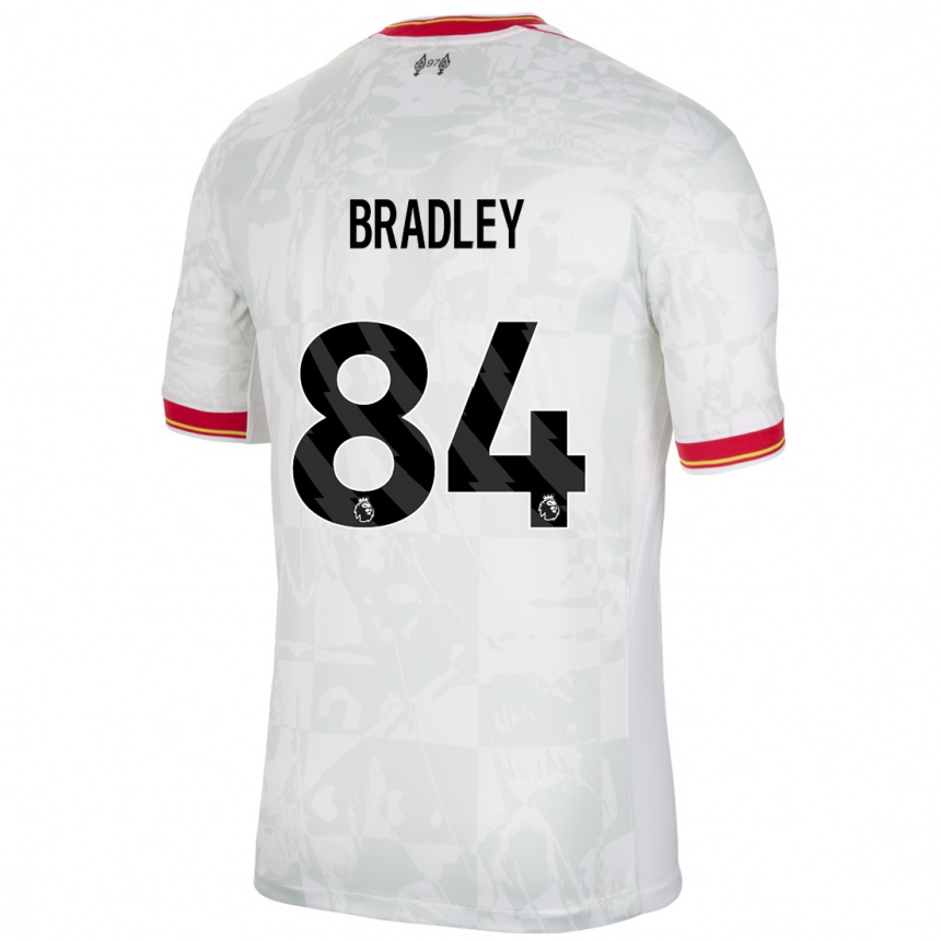 Vaikiškas Conor Bradley #84 Balta Raudona Juoda Trečias Marškinėliai 2024/25 T-Shirt