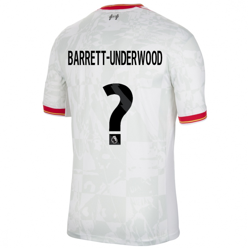 Vaikiškas Keehan Barrett-Underwood #0 Balta Raudona Juoda Trečias Marškinėliai 2024/25 T-Shirt