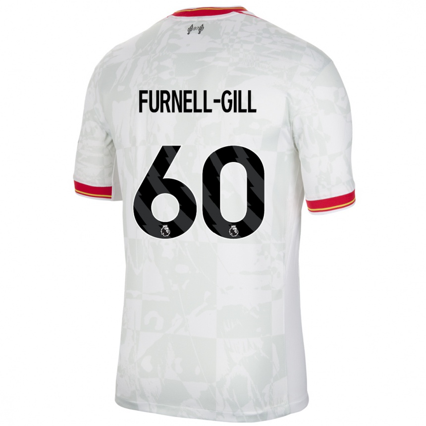 Vaikiškas Luca Furnell-Gill #60 Balta Raudona Juoda Trečias Marškinėliai 2024/25 T-Shirt