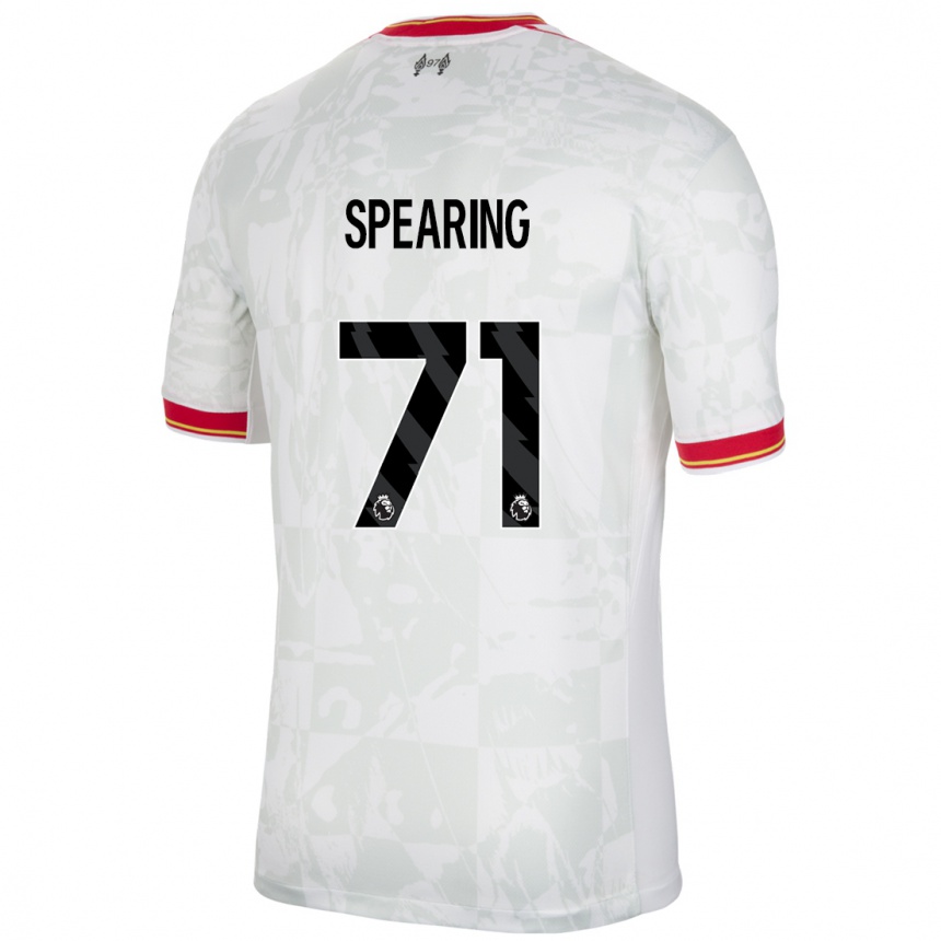 Vaikiškas Jay Spearing #71 Balta Raudona Juoda Trečias Marškinėliai 2024/25 T-Shirt