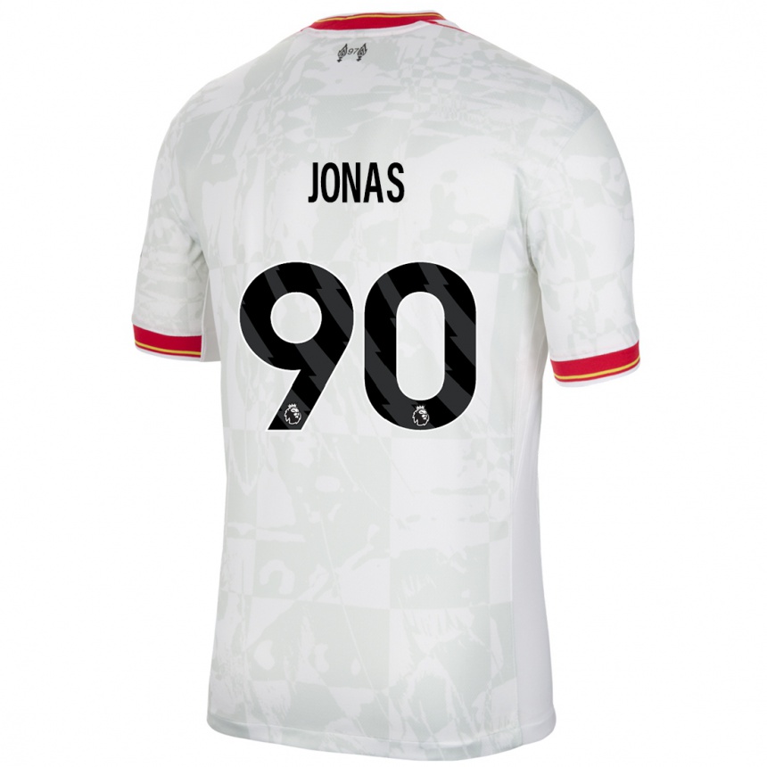 Vaikiškas Lee Jonas #90 Balta Raudona Juoda Trečias Marškinėliai 2024/25 T-Shirt