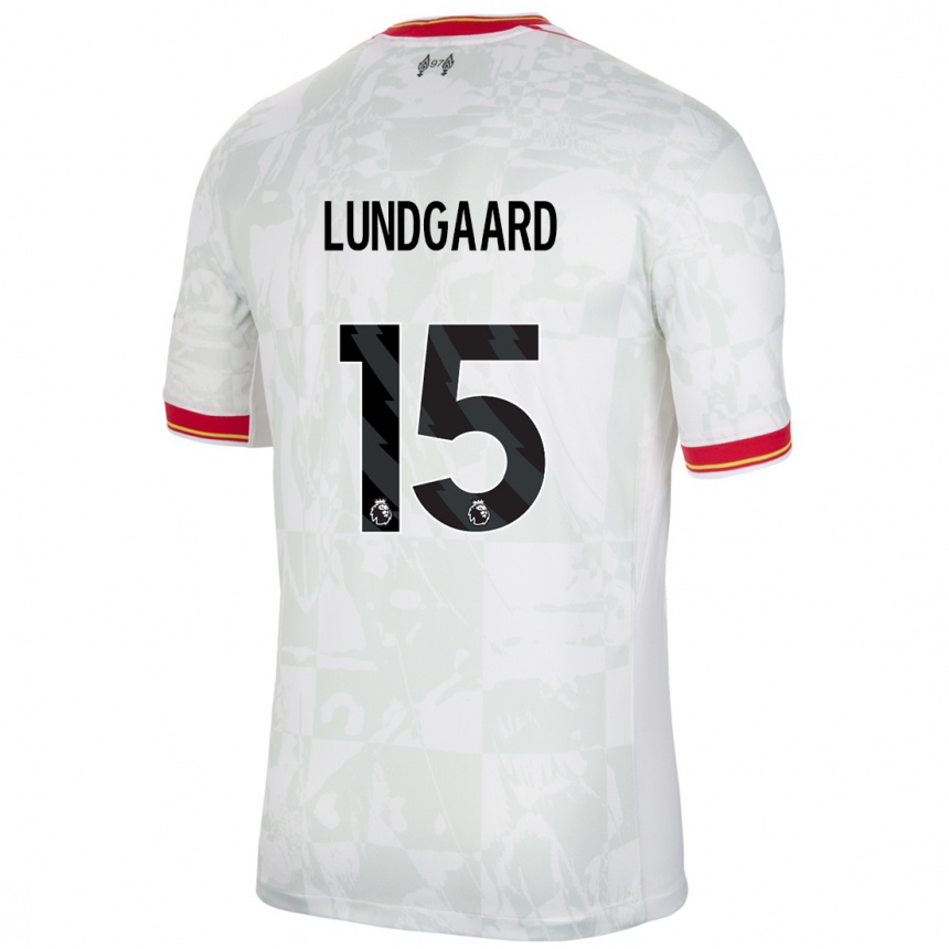 Vaikiškas Sofie Lundgaard #15 Balta Raudona Juoda Trečias Marškinėliai 2024/25 T-Shirt