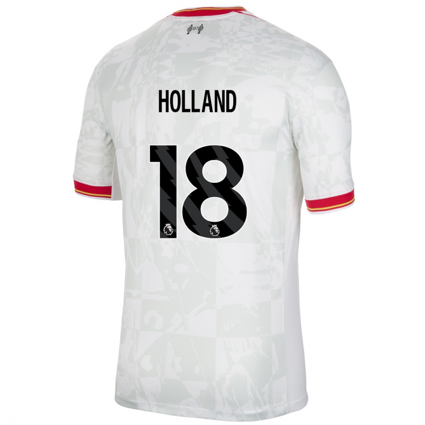 Vaikiškas Ceri Holland #18 Balta Raudona Juoda Trečias Marškinėliai 2024/25 T-Shirt