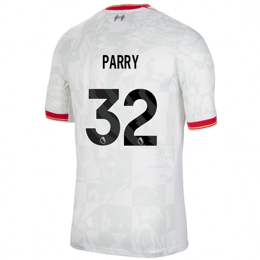 Vaikiškas Lucy Parry #32 Balta Raudona Juoda Trečias Marškinėliai 2024/25 T-Shirt