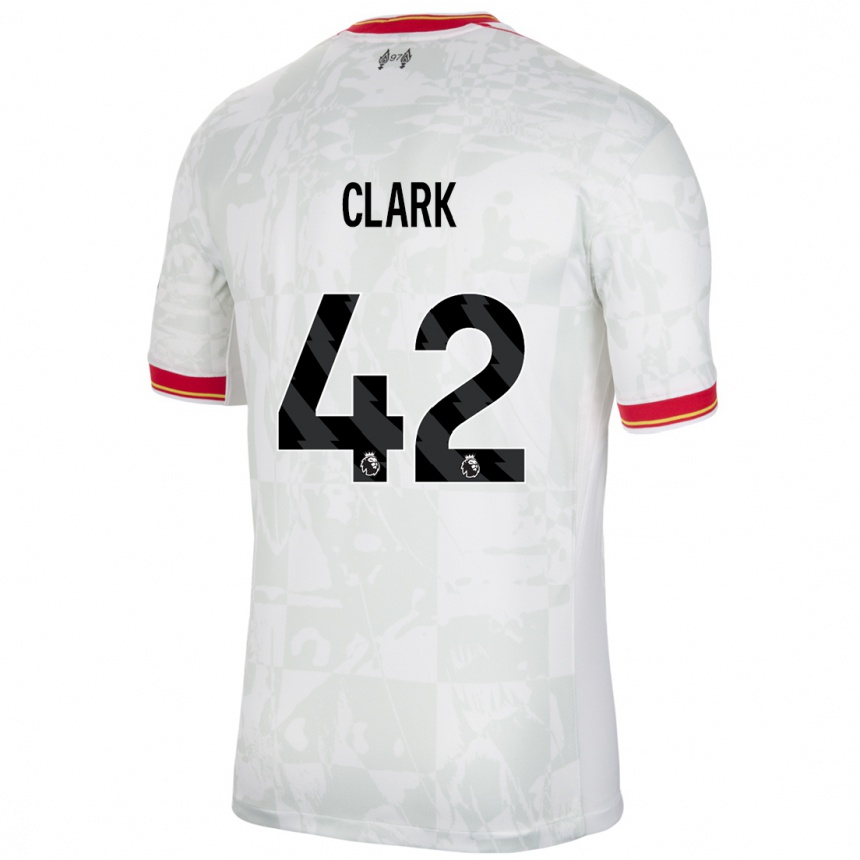 Vaikiškas Bobby Clark #42 Balta Raudona Juoda Trečias Marškinėliai 2024/25 T-Shirt