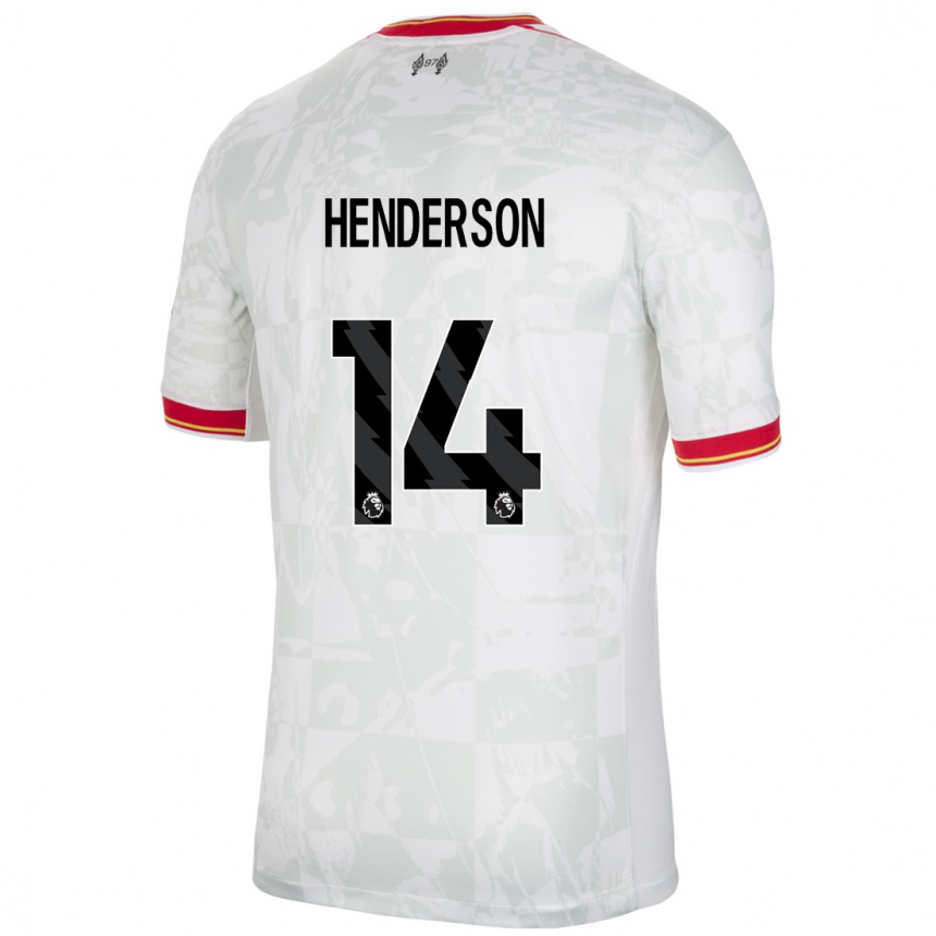 Vaikiškas Henderson #14 Balta Raudona Juoda Trečias Marškinėliai 2024/25 T-Shirt