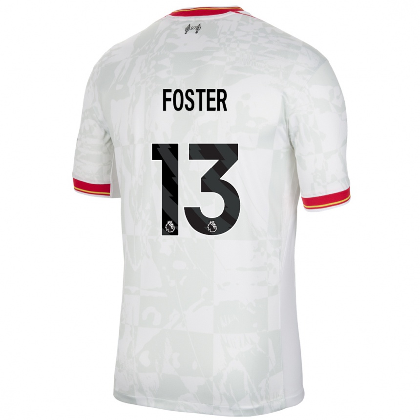 Vaikiškas Rylee Foster #13 Balta Raudona Juoda Trečias Marškinėliai 2024/25 T-Shirt