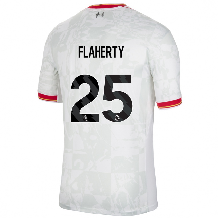 Vaikiškas Gilly Flaherty #25 Balta Raudona Juoda Trečias Marškinėliai 2024/25 T-Shirt