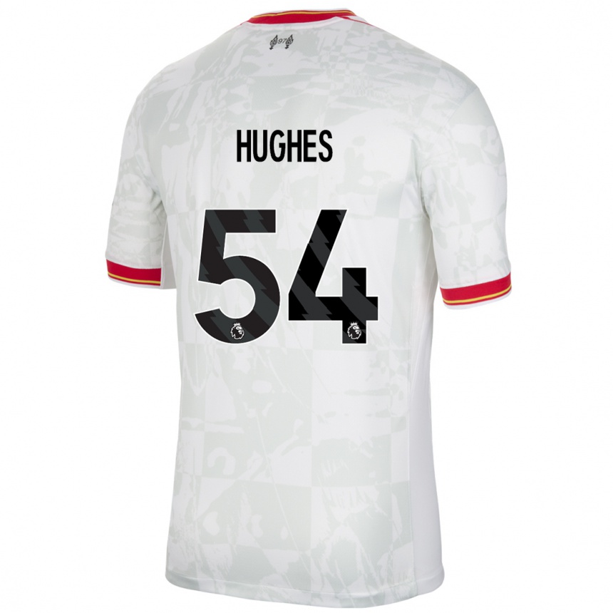 Vaikiškas Liam Hughes #54 Balta Raudona Juoda Trečias Marškinėliai 2024/25 T-Shirt