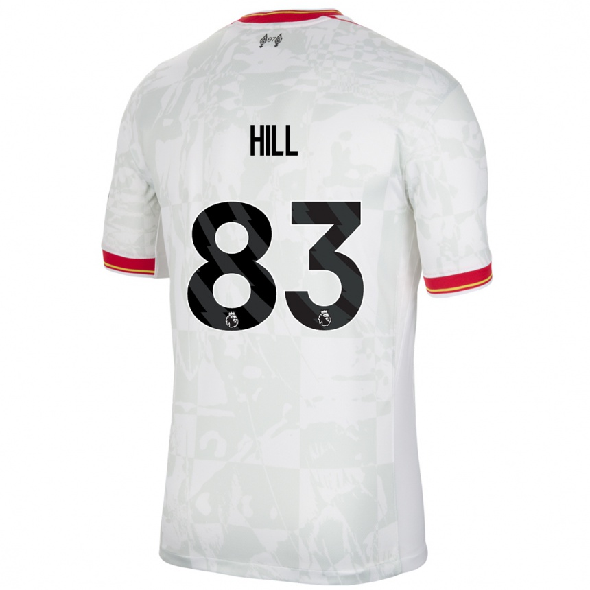 Vaikiškas Thomas Hill #83 Balta Raudona Juoda Trečias Marškinėliai 2024/25 T-Shirt