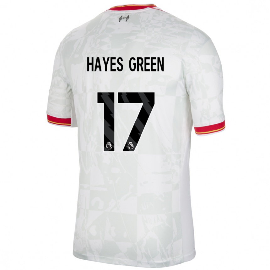 Vaikiškas Charlie Hayes-Green #17 Balta Raudona Juoda Trečias Marškinėliai 2024/25 T-Shirt