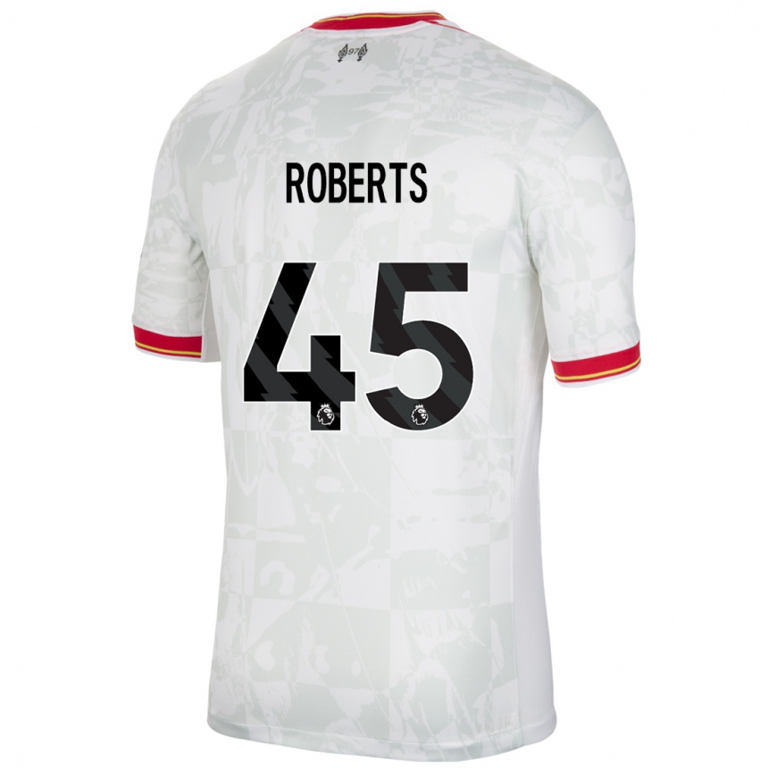 Vaikiškas Iwan Roberts #45 Balta Raudona Juoda Trečias Marškinėliai 2024/25 T-Shirt