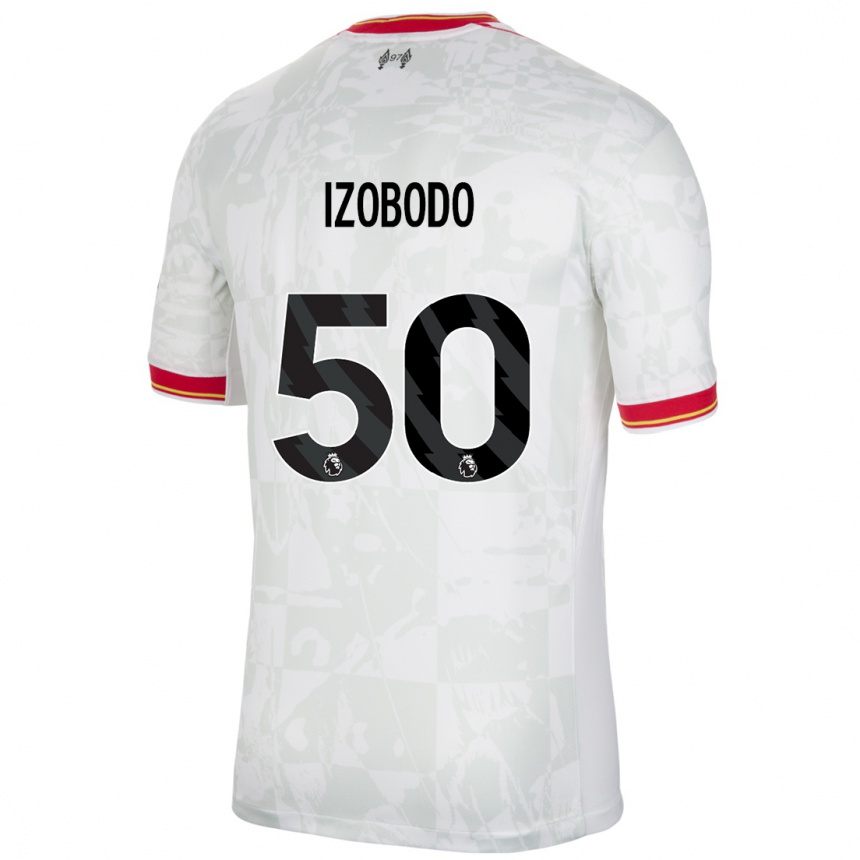 Vaikiškas Elijah Izobodo John #50 Balta Raudona Juoda Trečias Marškinėliai 2024/25 T-Shirt