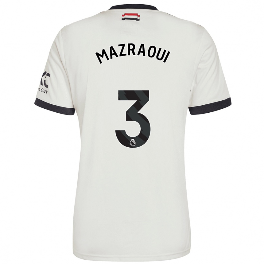 Vaikiškas Noussair Mazraoui #3 Nespalvotas Trečias Marškinėliai 2024/25 T-Shirt