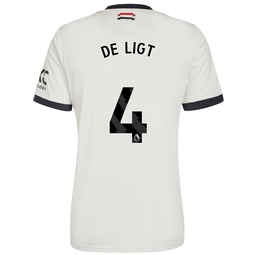 Vaikiškas Matthijs De Ligt #4 Nespalvotas Trečias Marškinėliai 2024/25 T-Shirt