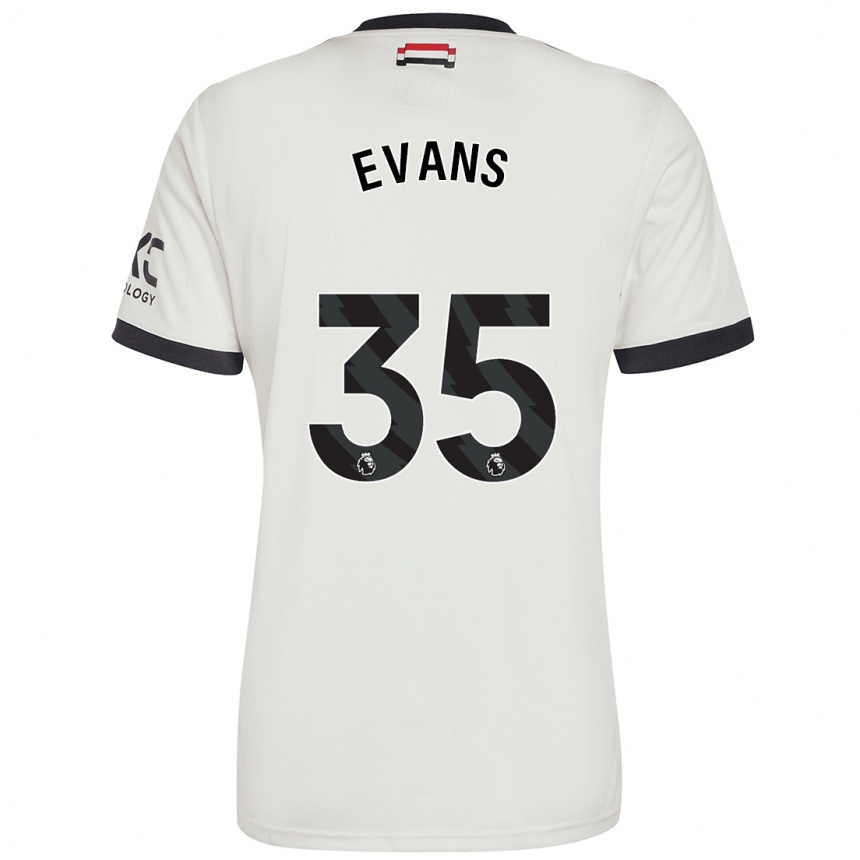 Vaikiškas Jonny Evans #35 Nespalvotas Trečias Marškinėliai 2024/25 T-Shirt