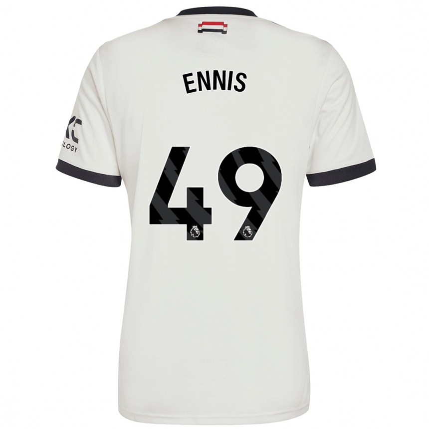 Vaikiškas Ethan Ennis #49 Nespalvotas Trečias Marškinėliai 2024/25 T-Shirt