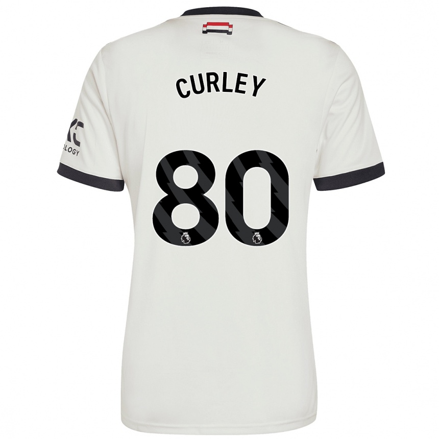 Vaikiškas Ruben Curley #80 Nespalvotas Trečias Marškinėliai 2024/25 T-Shirt