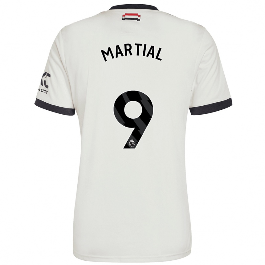 Vaikiškas Anthony Martial #9 Nespalvotas Trečias Marškinėliai 2024/25 T-Shirt