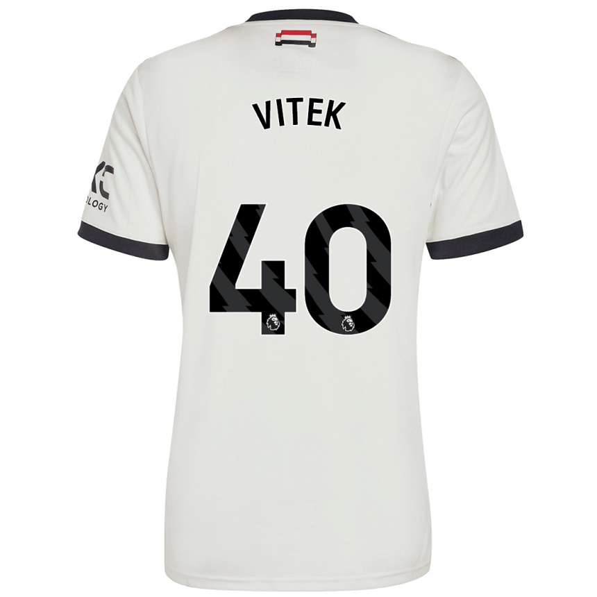 Vaikiškas Radek Vitek #40 Nespalvotas Trečias Marškinėliai 2024/25 T-Shirt