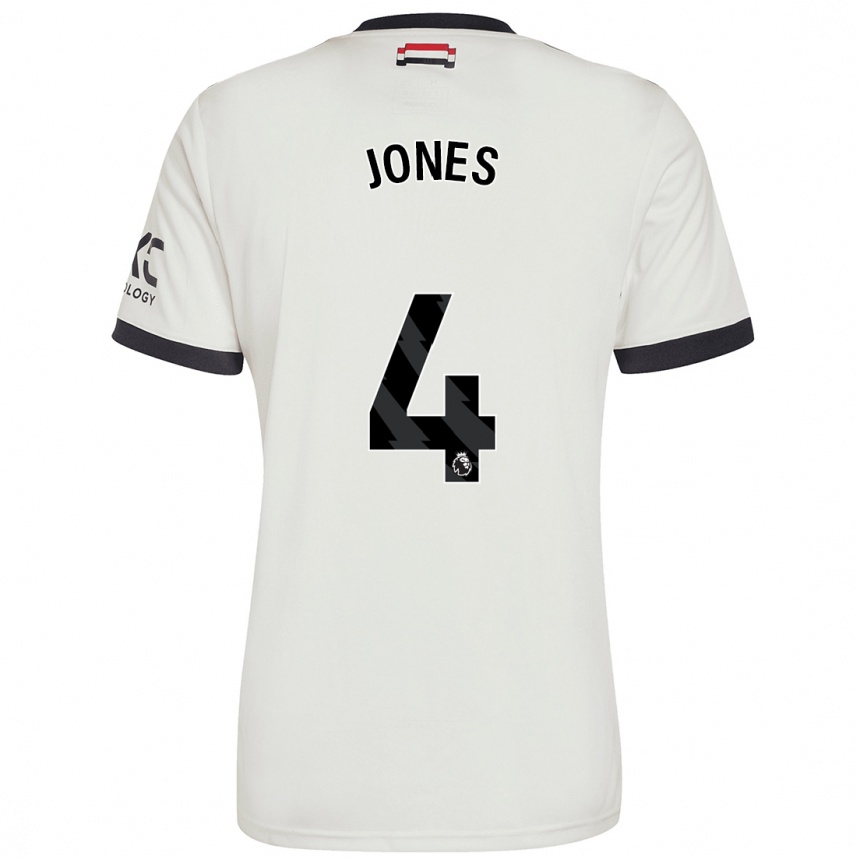 Vaikiškas Phil Jones #4 Nespalvotas Trečias Marškinėliai 2024/25 T-Shirt