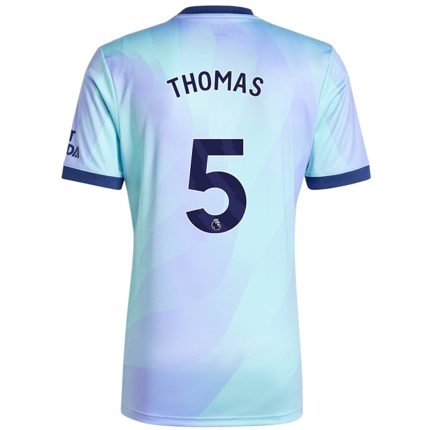 Vaikiškas Thomas Partey #5 Aqua Trečias Marškinėliai 2024/25 T-Shirt