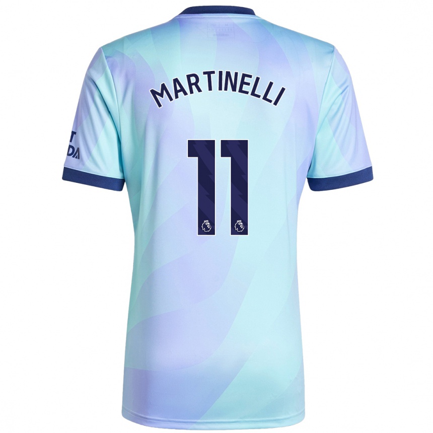 Vaikiškas Gabriel Martinelli #11 Aqua Trečias Marškinėliai 2024/25 T-Shirt