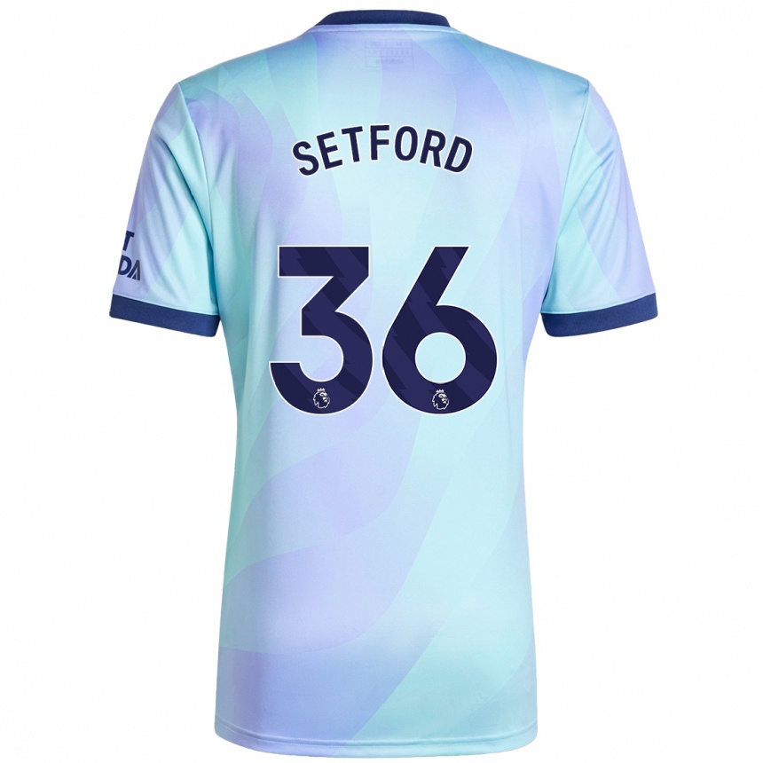 Vaikiškas Tommy Setford #36 Aqua Trečias Marškinėliai 2024/25 T-Shirt