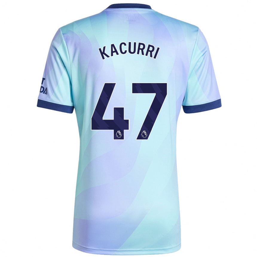 Vaikiškas Maldini Kacurri #47 Aqua Trečias Marškinėliai 2024/25 T-Shirt