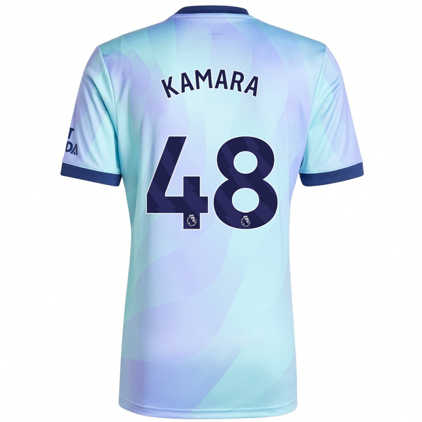 Vaikiškas Osman Kamara #48 Aqua Trečias Marškinėliai 2024/25 T-Shirt