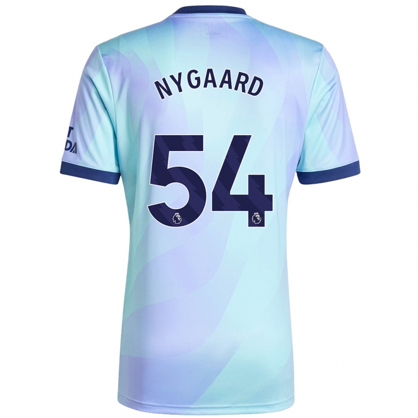 Vaikiškas Lucas Nygaard #54 Aqua Trečias Marškinėliai 2024/25 T-Shirt