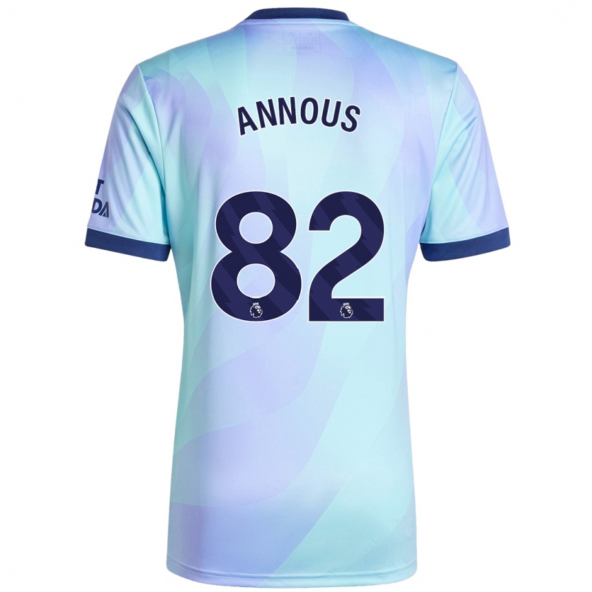 Vaikiškas Andre Annous #82 Aqua Trečias Marškinėliai 2024/25 T-Shirt