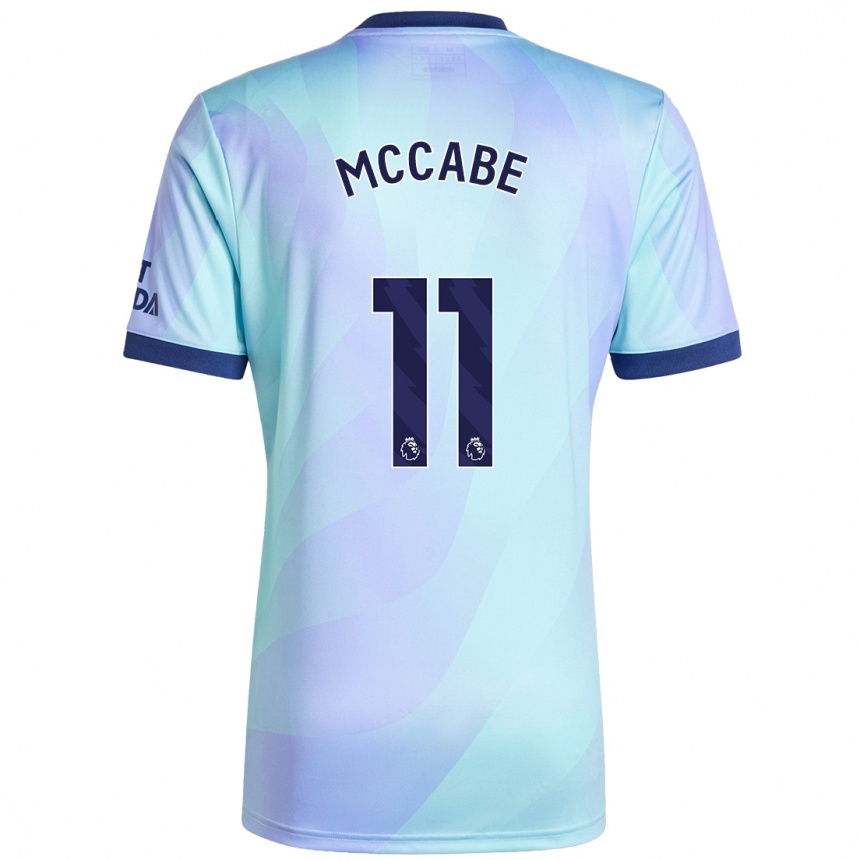 Vaikiškas Katie Mccabe #11 Aqua Trečias Marškinėliai 2024/25 T-Shirt