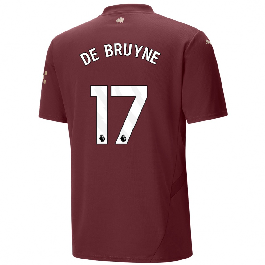 Vaikiškas Kevin De Bruyne #17 Kaštoninės Spalvos Trečias Marškinėliai 2024/25 T-Shirt