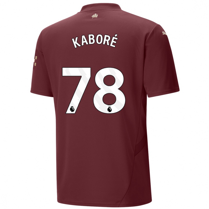 Vaikiškas Issa Kabore #78 Kaštoninės Spalvos Trečias Marškinėliai 2024/25 T-Shirt