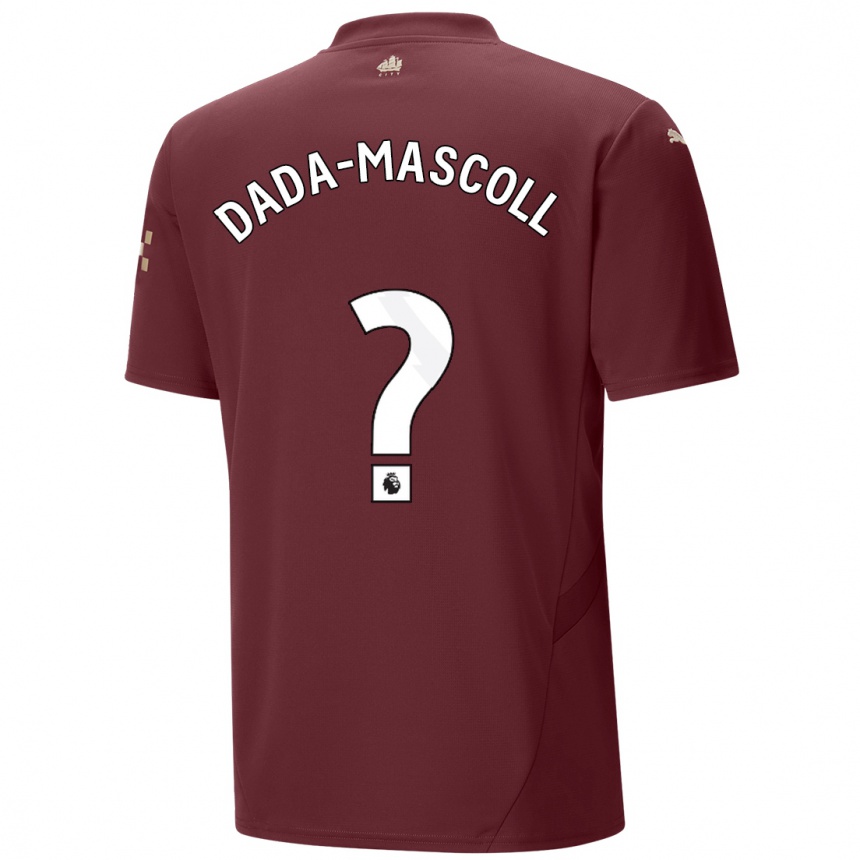 Vaikiškas Isaiah Dada-Mascoll #0 Kaštoninės Spalvos Trečias Marškinėliai 2024/25 T-Shirt