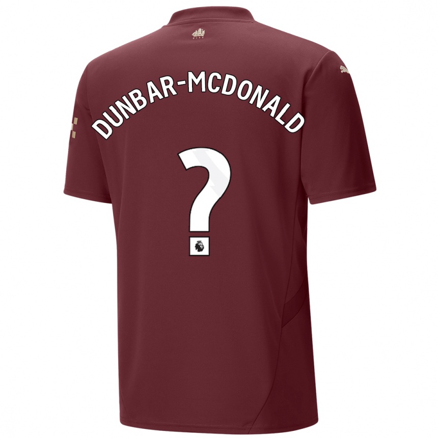 Vaikiškas Christian Dunbar-Mcdonald #0 Kaštoninės Spalvos Trečias Marškinėliai 2024/25 T-Shirt