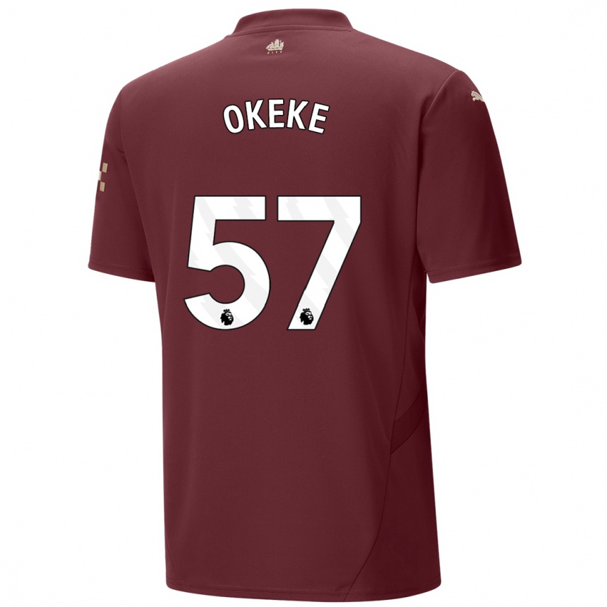 Vaikiškas Michael Okeke #57 Kaštoninės Spalvos Trečias Marškinėliai 2024/25 T-Shirt