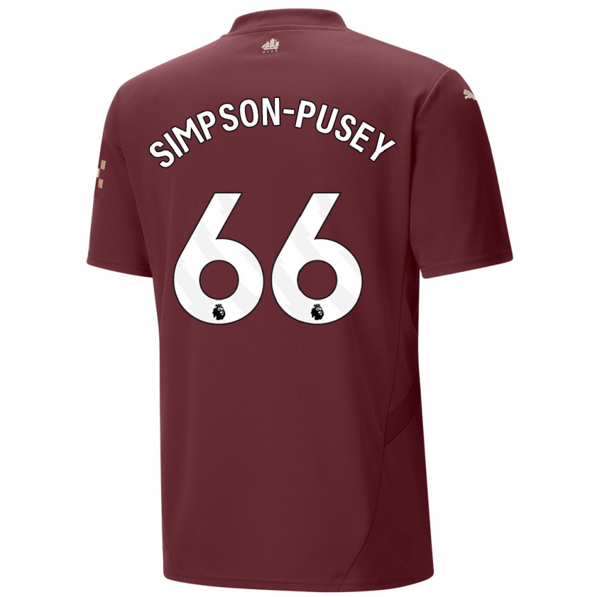 Vaikiškas Jahmai Simpson-Pusey #66 Kaštoninės Spalvos Trečias Marškinėliai 2024/25 T-Shirt