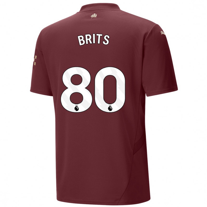 Vaikiškas Spike Brits #80 Kaštoninės Spalvos Trečias Marškinėliai 2024/25 T-Shirt