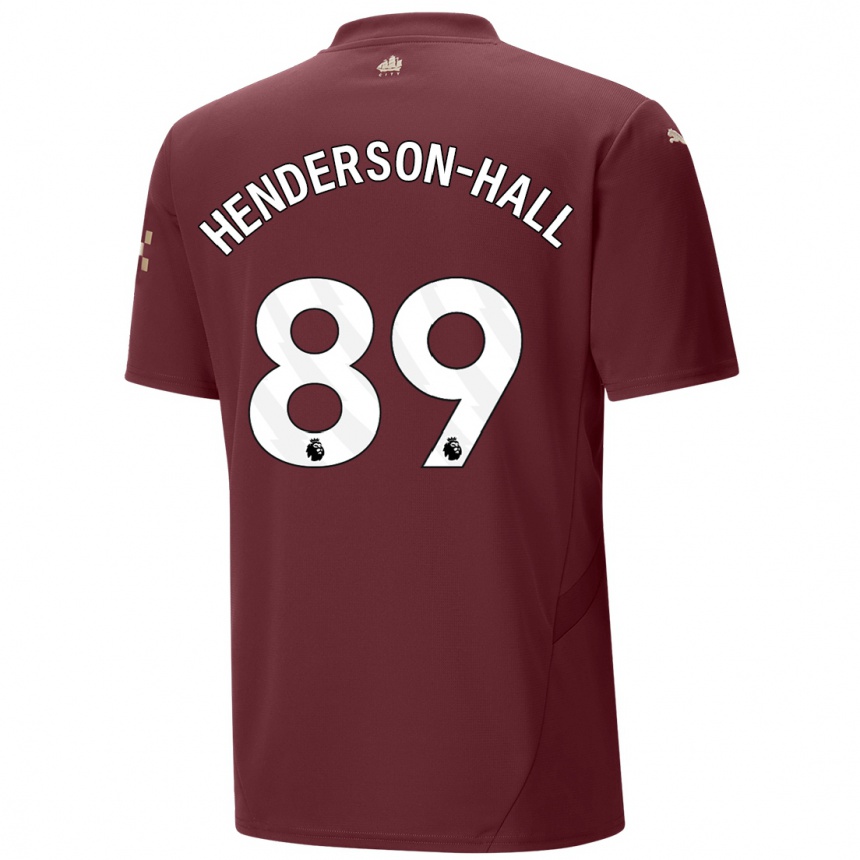 Vaikiškas Matty Henderson-Hall #89 Kaštoninės Spalvos Trečias Marškinėliai 2024/25 T-Shirt