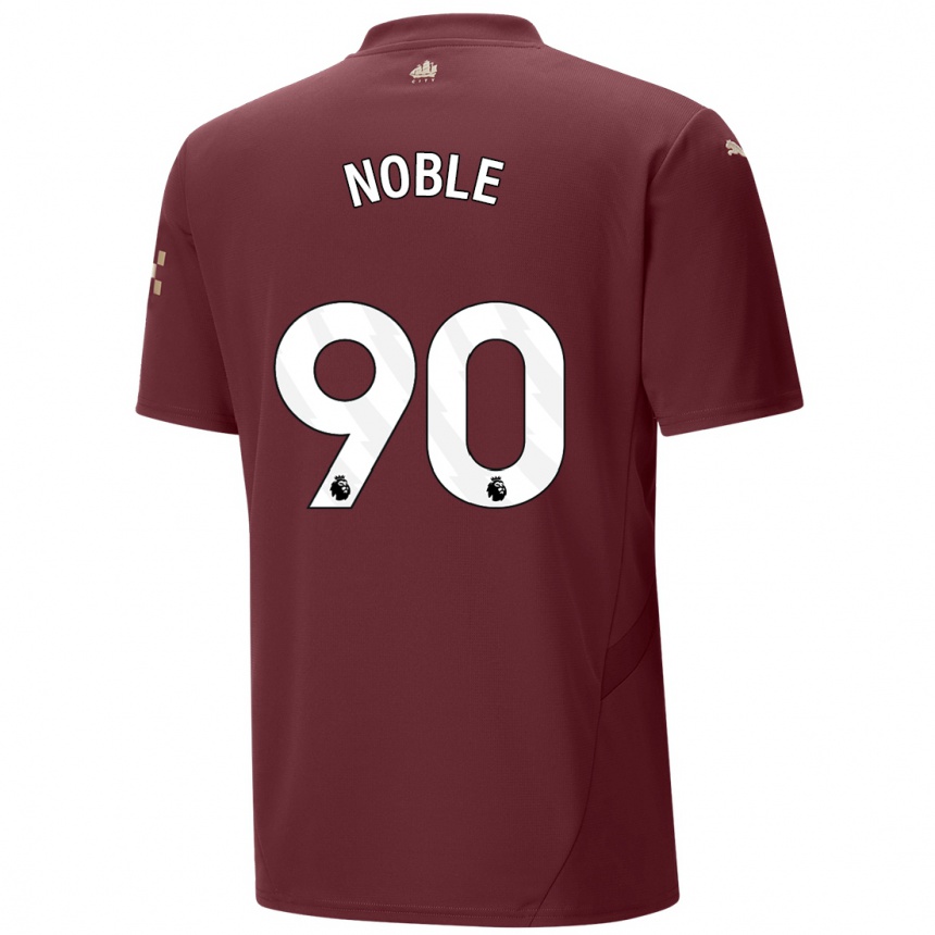 Vaikiškas Kian Noble #90 Kaštoninės Spalvos Trečias Marškinėliai 2024/25 T-Shirt