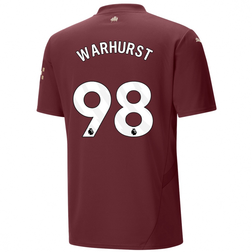 Vaikiškas Matthew Warhurst #98 Kaštoninės Spalvos Trečias Marškinėliai 2024/25 T-Shirt