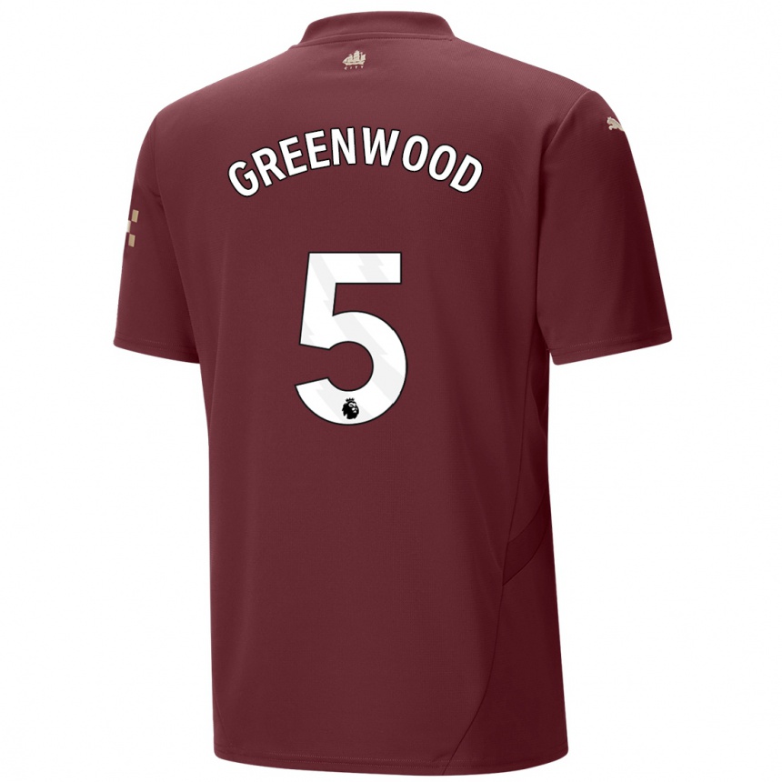 Vaikiškas Alex Greenwood #5 Kaštoninės Spalvos Trečias Marškinėliai 2024/25 T-Shirt