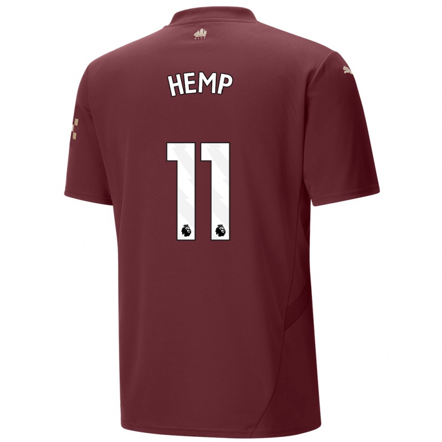 Vaikiškas Lauren Hemp #11 Kaštoninės Spalvos Trečias Marškinėliai 2024/25 T-Shirt