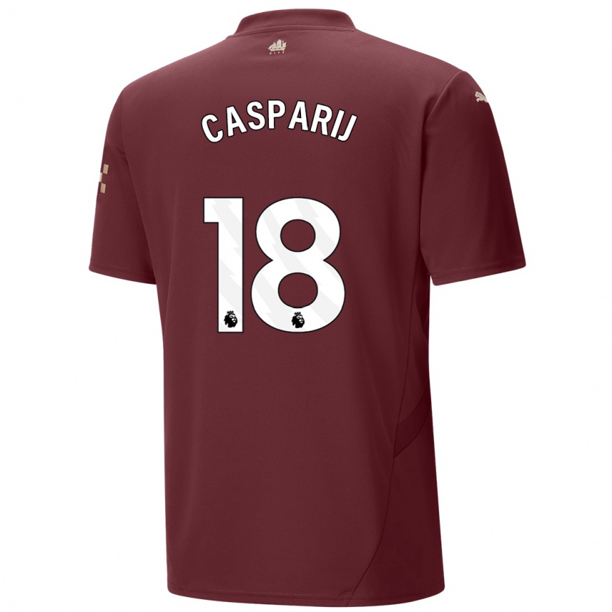 Vaikiškas Kerstin Casparij #18 Kaštoninės Spalvos Trečias Marškinėliai 2024/25 T-Shirt