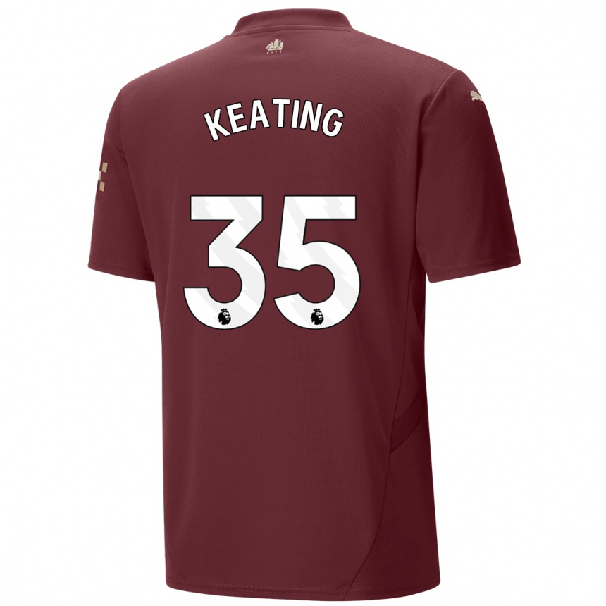 Vaikiškas Khiara Keating #35 Kaštoninės Spalvos Trečias Marškinėliai 2024/25 T-Shirt