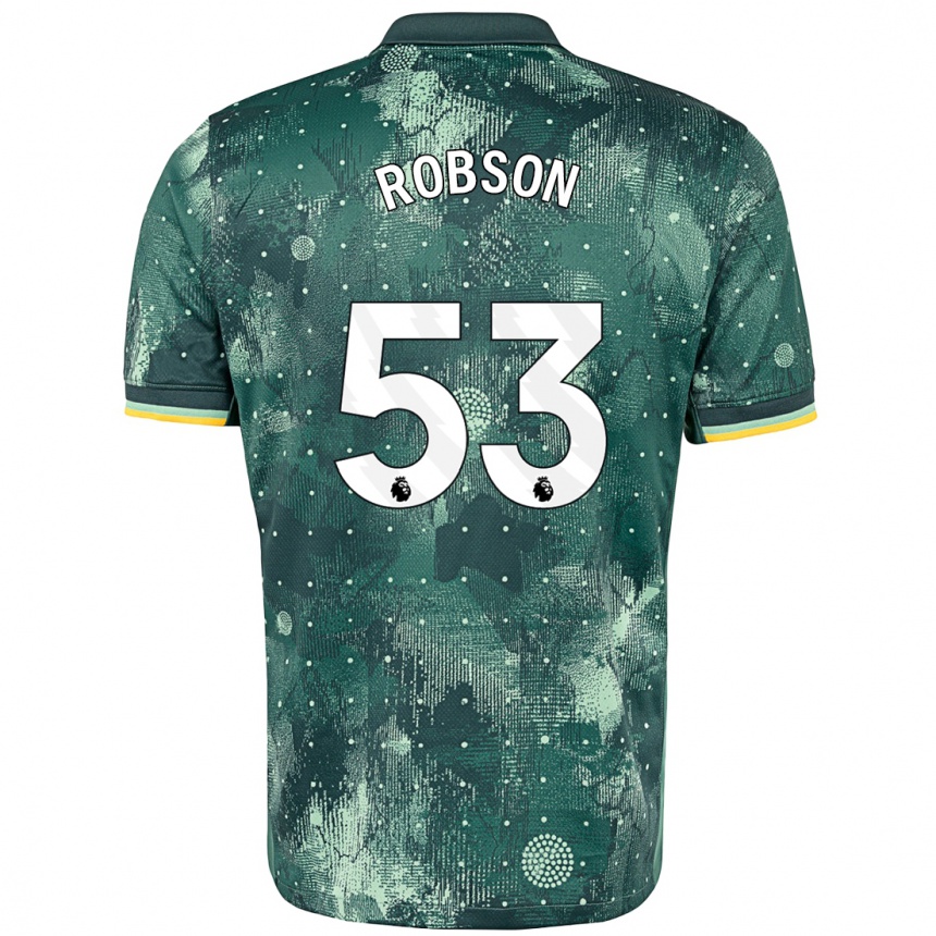 Vaikiškas Max Robson #53 Mėtų Žalia Trečias Marškinėliai 2024/25 T-Shirt